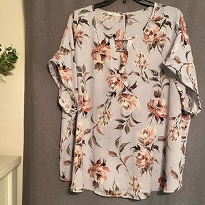 Maurices Floral Sheer Top. Size 2XL.